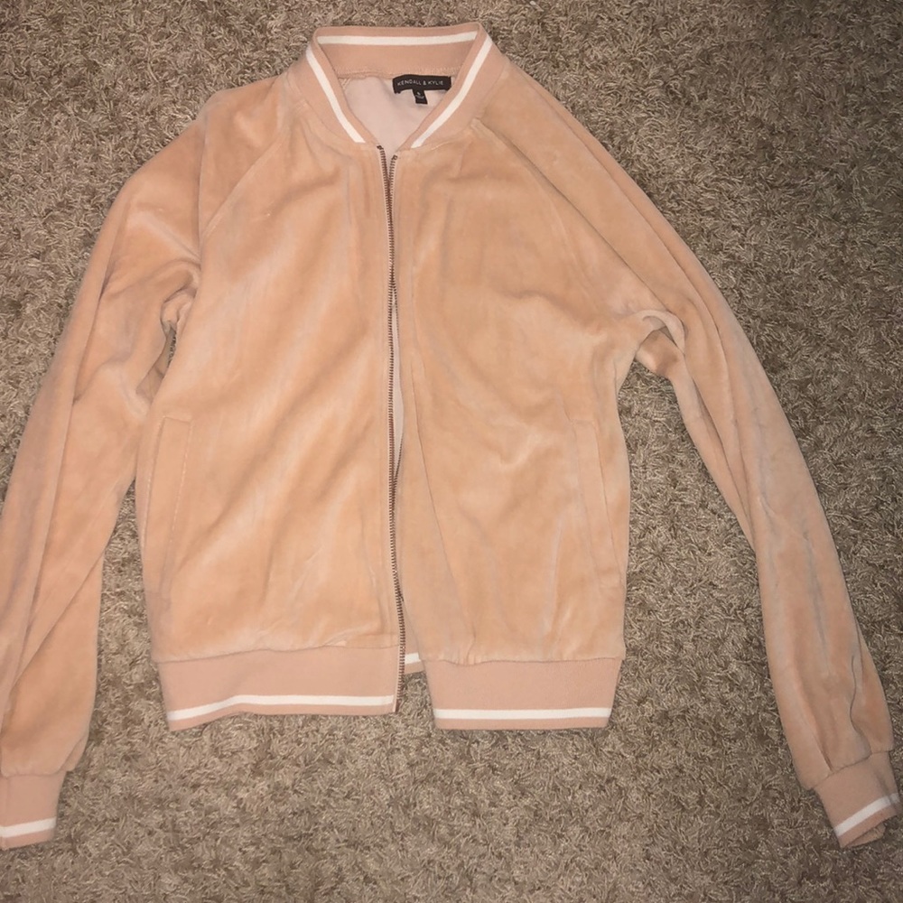 Pacsun Kendall & Kylie Blush Velvet Bomber Jacket